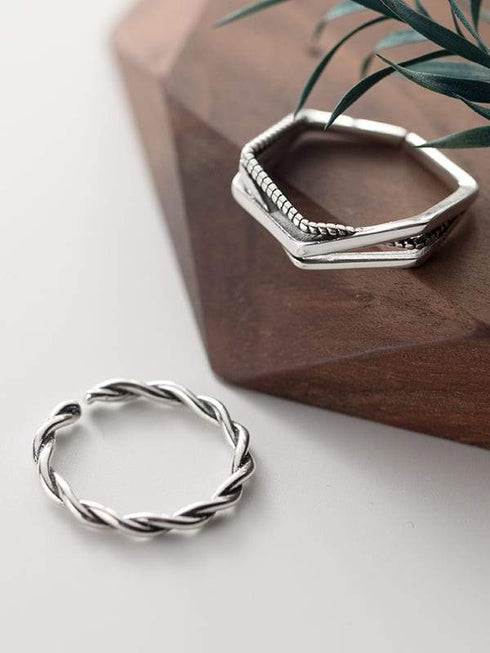 Set inele din argint Gaia